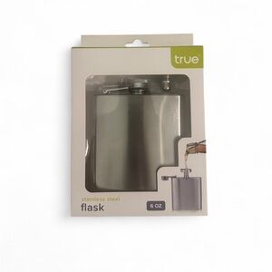 True & Co. Stainless Steel Flask - Metallic Silver